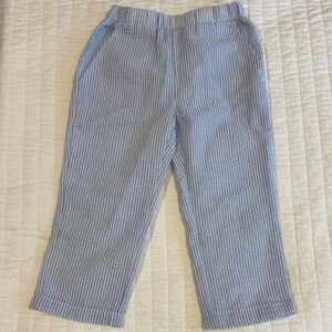 Kids Seersucker Blue Striped Pants